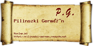 Pilinszki Germán névjegykártya